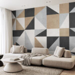 Fototapeta Geometryczny wzór w neutralnych kolorach.