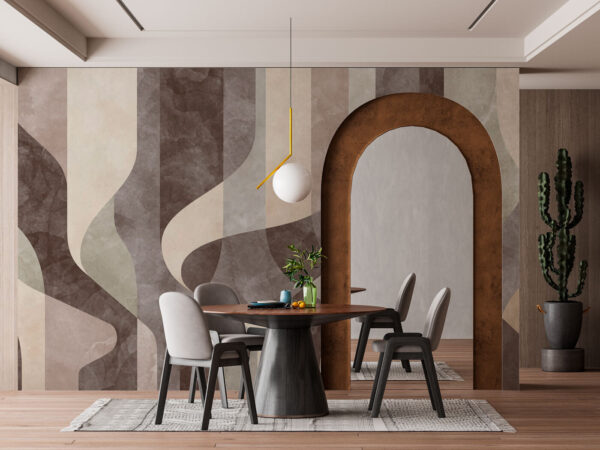 Abstrakcyjny wzór geometryczny z krzywymi Fototapeta Abstrakcyjny wzór geometryczny z krzywymi