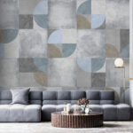 Fototapeta Geometryczny wzór w stonowanych kolorach.