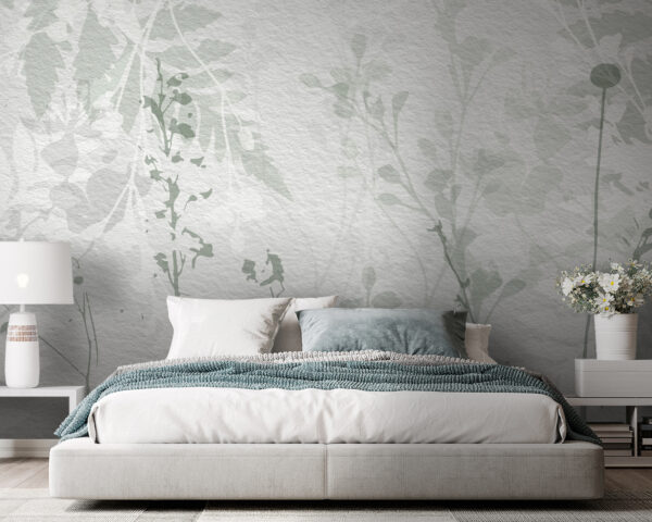 Fototapeta Eleganckie liście na teksturowanym tle