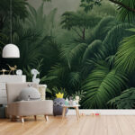 Fototapeta Bujny las deszczowy z gęstym listowiem