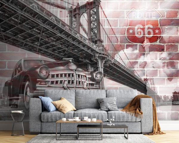 Most nad rzeką Fototapeta Most nad rzeką
