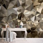 Fototapeta Geometryczny metaliczny abstrakcyjny wzór.