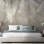 Fototapeta Tropikalny wzór liści w delikatnych odcieniach