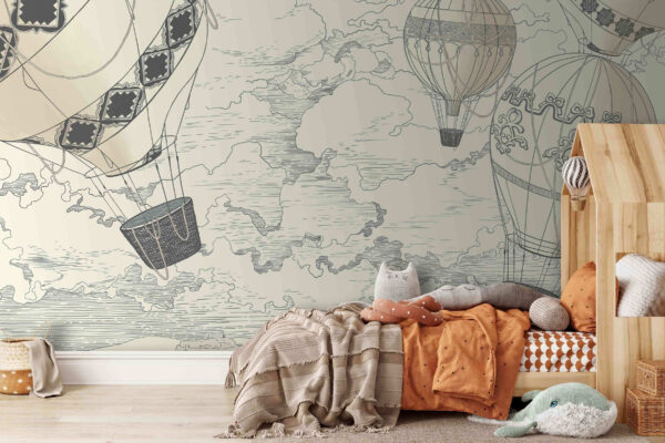 Fototapeta Rysunek balonu na ogrzane powietrze (SKU: u75816) Fototapeta Fototapeta Rysunek balonu na ogrzane powietrze (SKU: u75816)