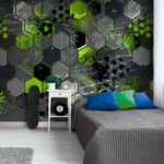 Fototapeta Geometryczne wzory z żywymi akcentami