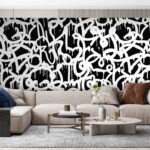 Fototapeta Czarno-białe graffiti