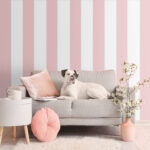 Fototapeta Różowo-biały wzór w paski