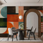 Fototapeta Kolorowy wzór o różnych kształtach