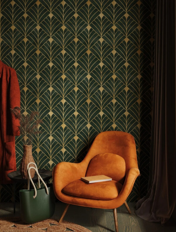Elegancki geometryczny wzór liści Fototapeta Elegancki geometryczny wzór liści
