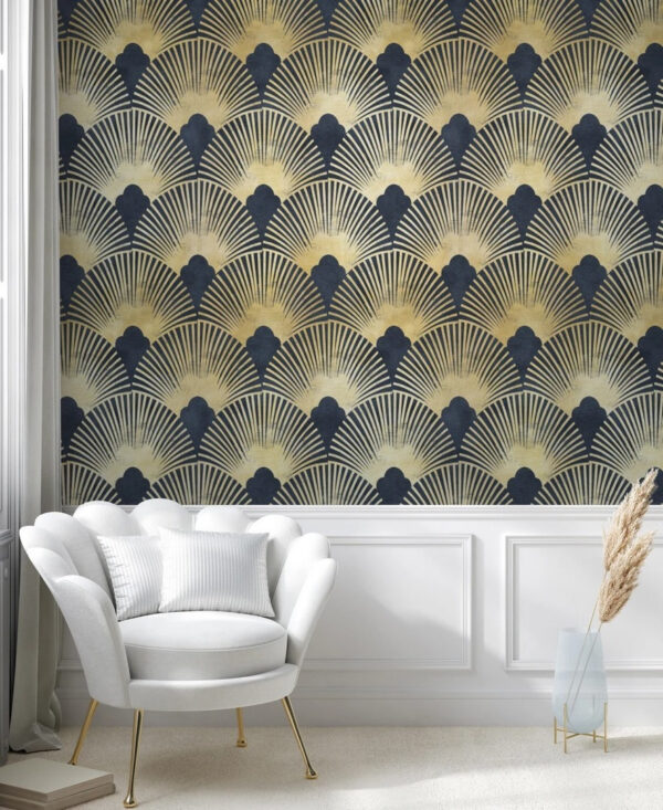Wzór wachlarza w stylu Art Deco Fototapeta Wzór wachlarza w stylu Art Deco