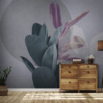 Fototapeta Tropikalne liście w pastelowych odcieniach