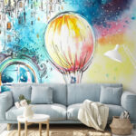 Fototapeta Balon na ogrzane powietrze na niebie