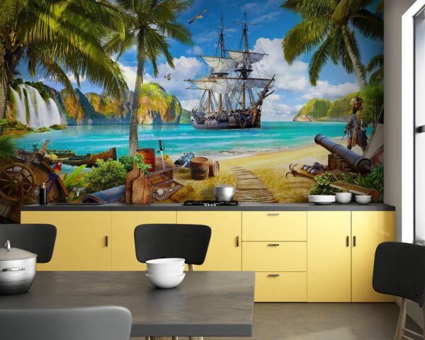 Fototapeta Fototapeta Osoba stojąca obok armaty (SKU: u59784v3)