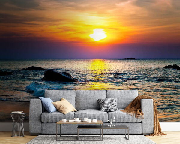 Fototapeta Zachód słońca nad plażą