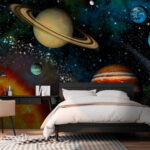 Fototapeta Planeta z otaczającymi ją pierścieniami