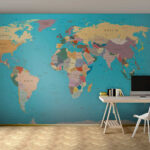 Fototapeta Mapa Australii z czarnym tekstem