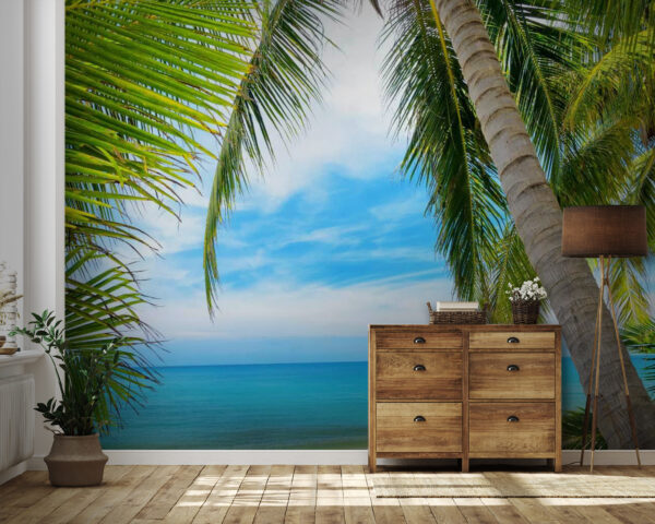 Palmy na plaży Fototapeta Palmy na plaży