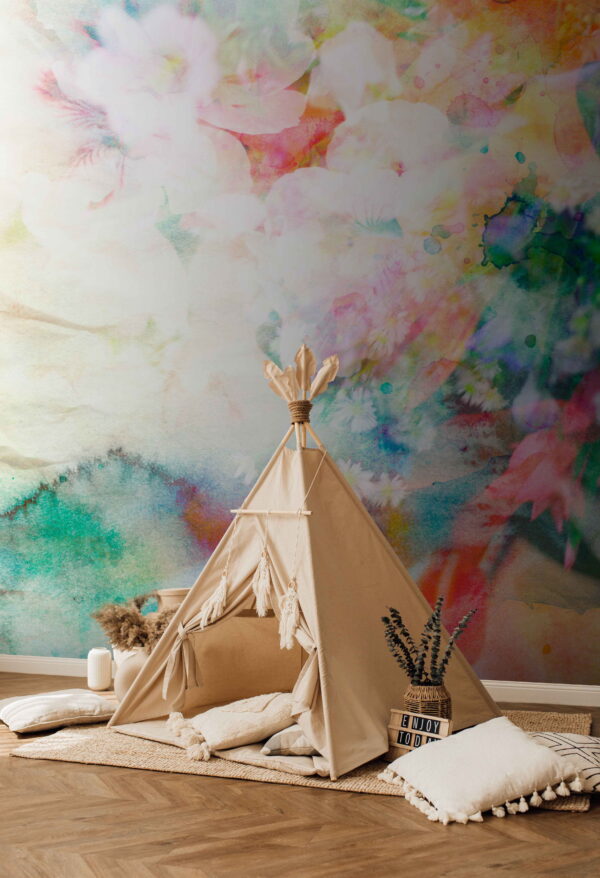 Fototapeta Malowanie kolorowych kwiatów