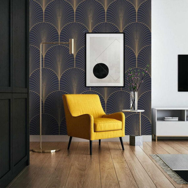 Elegancki wzór wachlarza w stylu art deco Fototapeta Elegancki wzór wachlarza w stylu art deco