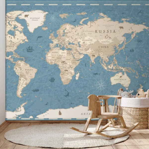 Mapa Australii z kangurem Fototapeta Mapa Australii z kangurem