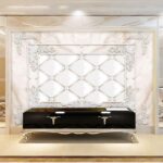 Fototapeta Wall murals White frame with white buttons and dots