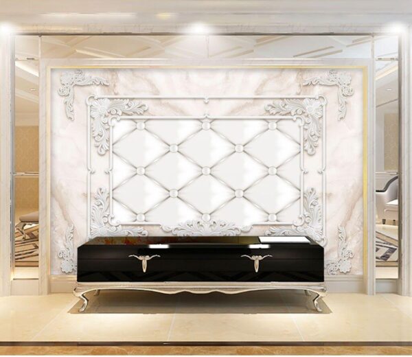 Wall murals White frame with white buttons and dots Fototapeta Wall murals White frame with white buttons and dots