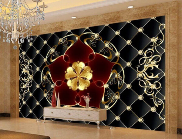 Fototapeta Eleganckie wzory z kwiatowym akcentem