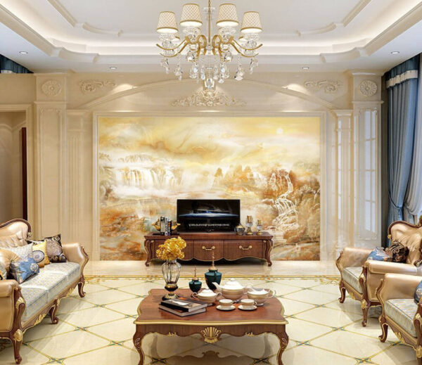 Fototapeta Obraz wodospadu i gór