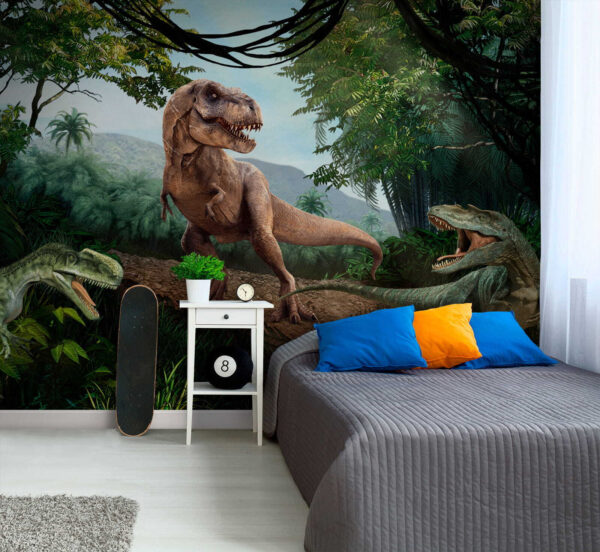 Dinozaur w dżungli Fototapeta Dinozaur w dżungli