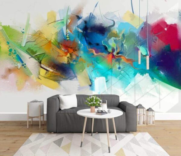 Fototapeta Kolorowy obraz przedstawiający kwiaty