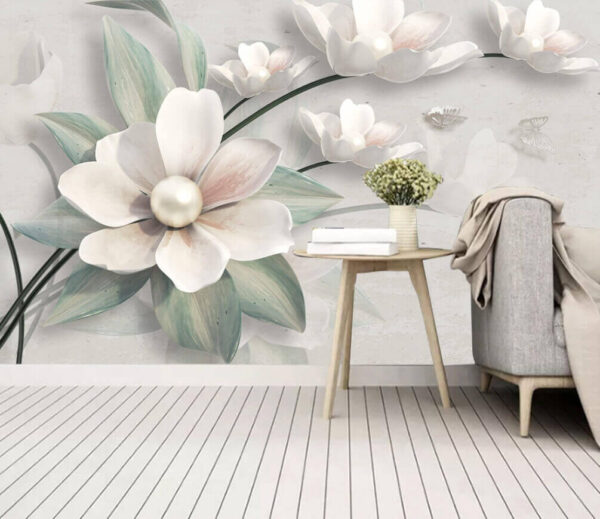 Fototapeta Delikatne kwiaty o łagodnych odcieniach