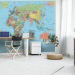 Fototapeta Mapa Australii z czarnym tekstem