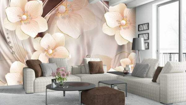 Fototapeta Delikatne kwiaty w łagodnych odcieniach