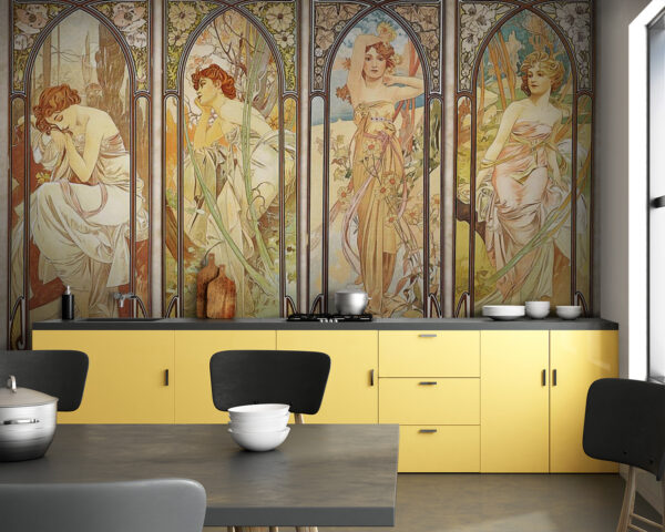 Fototapeta Grupa kobiet w stylu secesyjnym