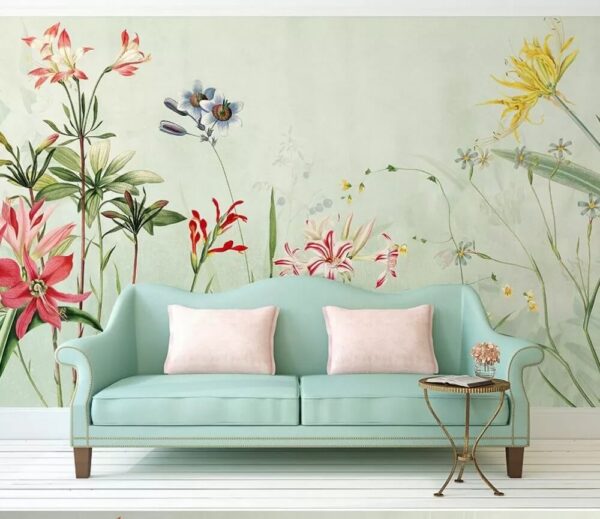 Elegancka kwiatowa symfonia w rozkwicie Fototapeta Elegancka kwiatowa symfonia w rozkwicie