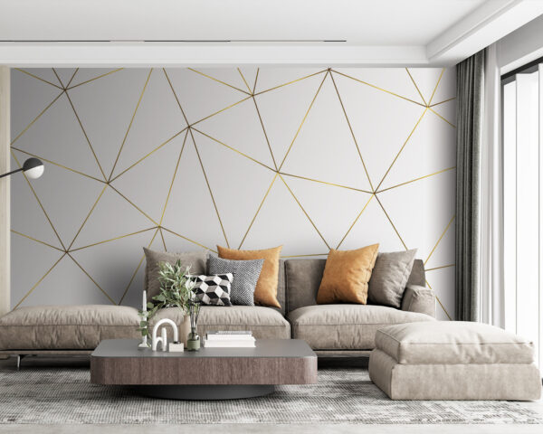 Geometryczny wzór z cienkimi liniami Fototapeta Geometryczny wzór z cienkimi liniami