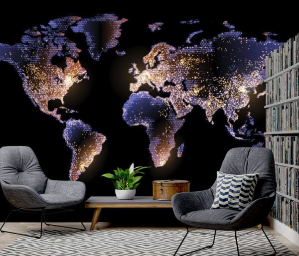 Mapa świata Fototapeta Mapa świata