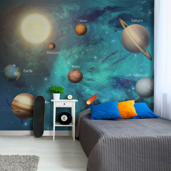 Błękitna planeta w kosmosie Fototapeta Błękitna planeta w kosmosie