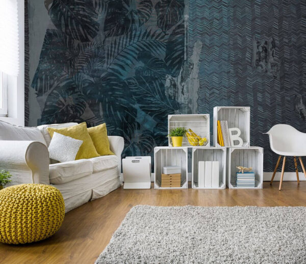 Fototapeta Niebieski i czarny wzór