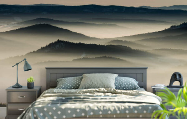 Fototapeta Krajobraz gór z mgłą