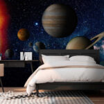 Fototapeta Planeta w kosmosie z gwiazdami