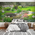 Fototapeta Strumień przepływający przez park