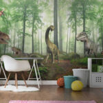 Fototapeta Dinozaur w lesie