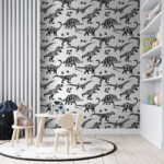 Fototapeta Wzór dinozaurów ze słowami