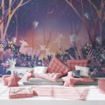 Fototapeta Różowy kwiat z białym środkiem