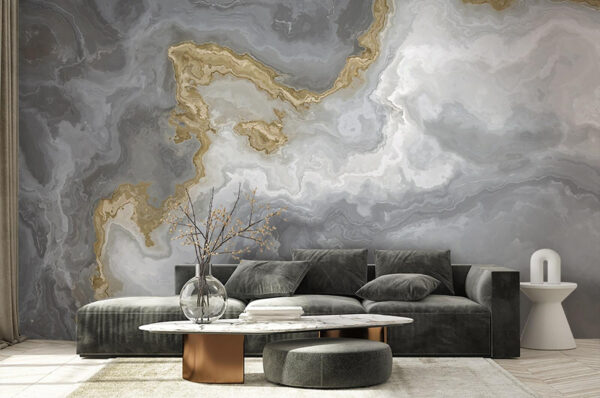 Fototapeta Teksturowany marmur z płynnymi wzorami