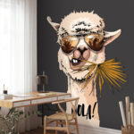 Fototapeta Llama w chłodnych odcieniach.