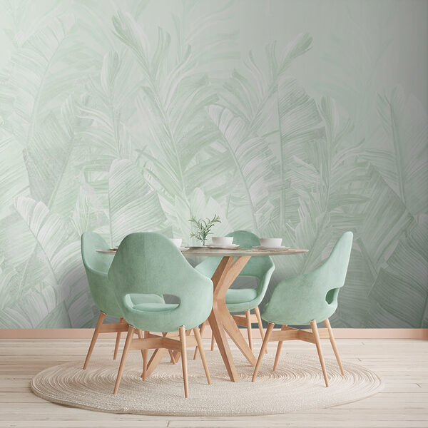 Wzór liści mięty, elegancki design Fototapeta Wzór liści mięty, elegancki design