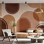 Fototapeta Geometryczne kształty w odcieniach ziemi